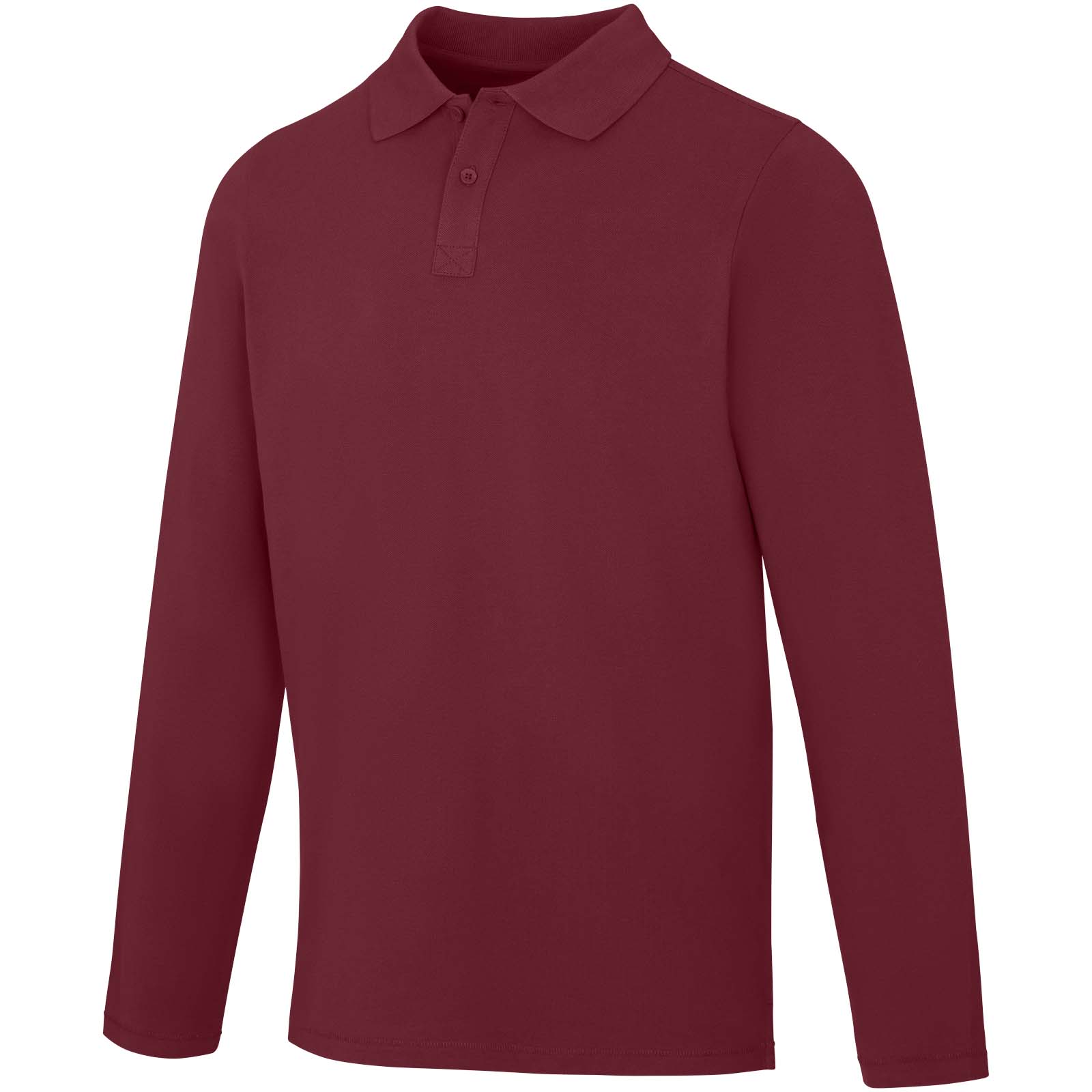 Męskie polo Calgary z długim rękawem 180 g/m² P071137C głęboki bordowy