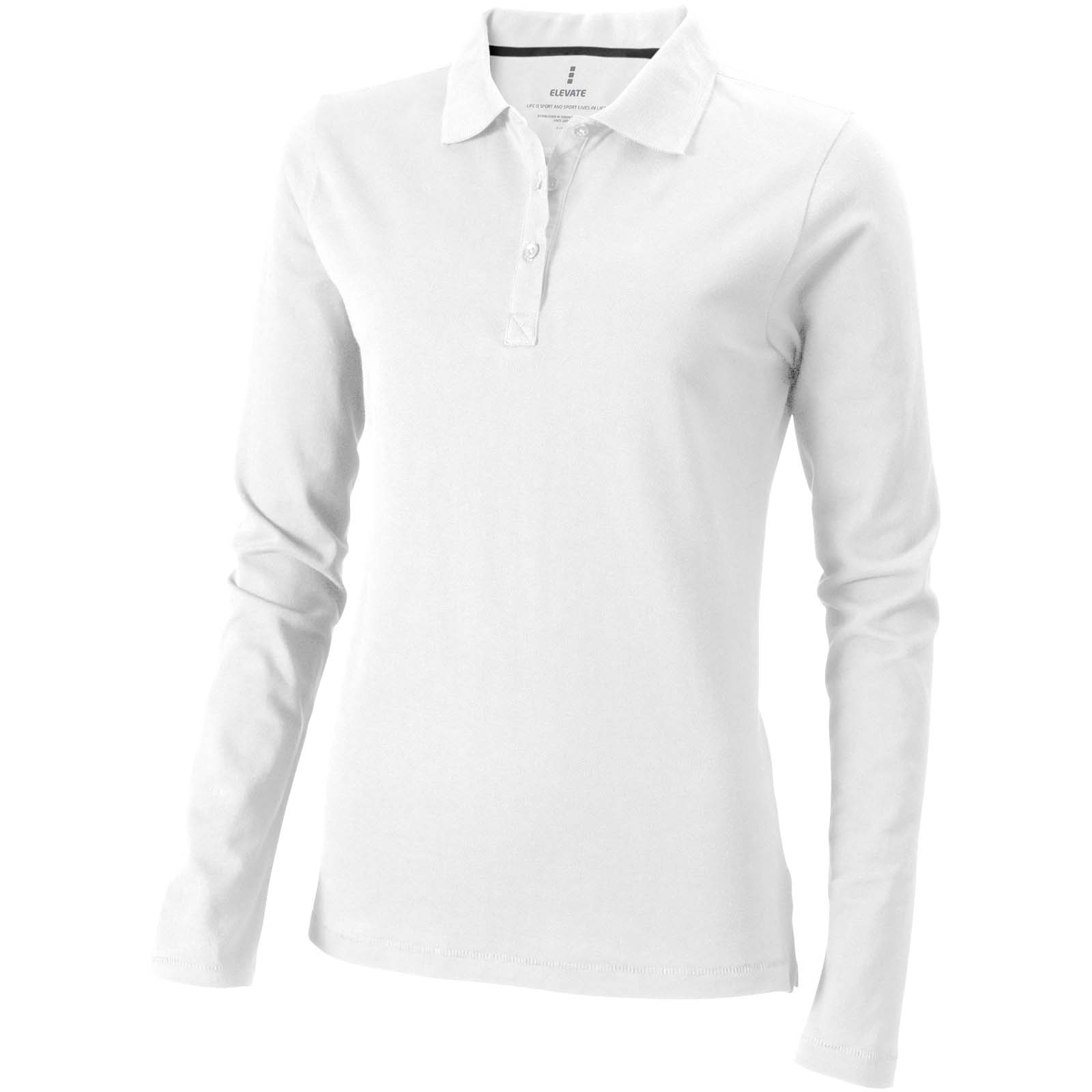 Damskie polo Calgary z długim rękawem 180 g/m² P071165C PFC-38087-W Damskie polo Calgary z długim rękawem 180 g/m² P071165C PFC-38087-W