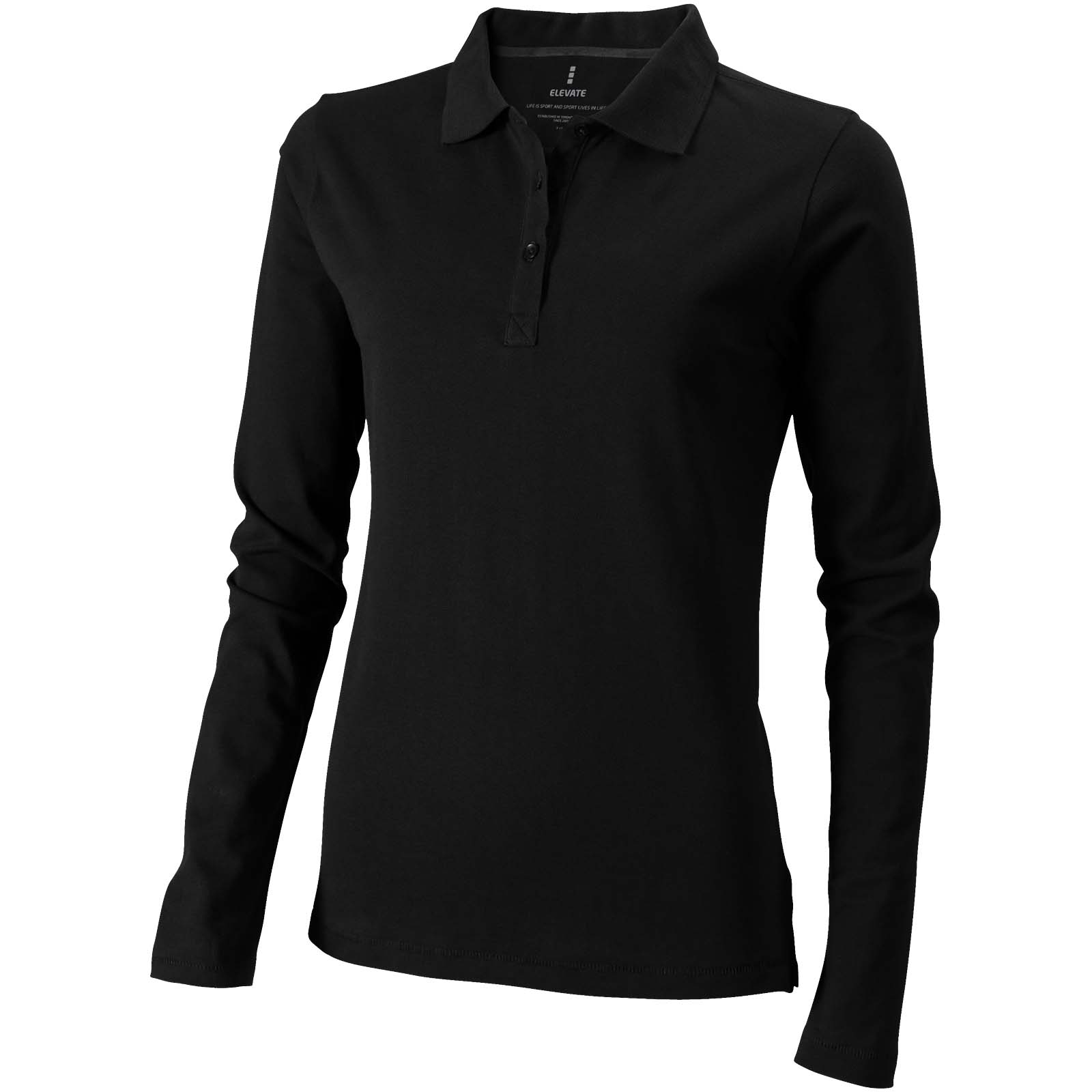 Damskie polo Calgary z długim rękawem 180 g/m² P071165C czarny Damskie polo Calgary z długim rękawem 180 g/m² P071165C czarny