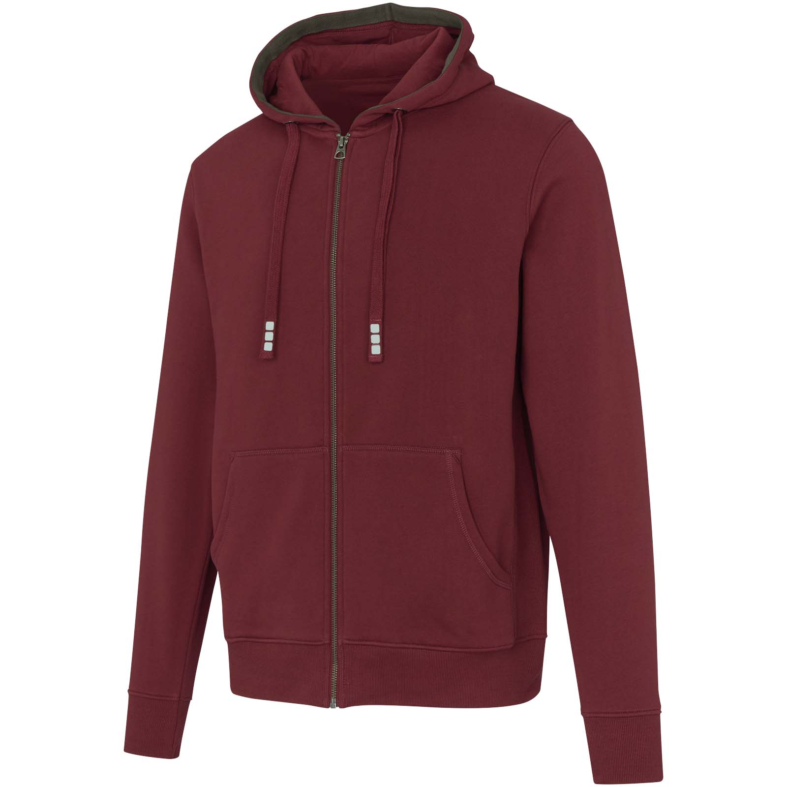 Unisex rozpinana bluza z kapturem Arora 300 g/m² P071587C głęboki bordowy