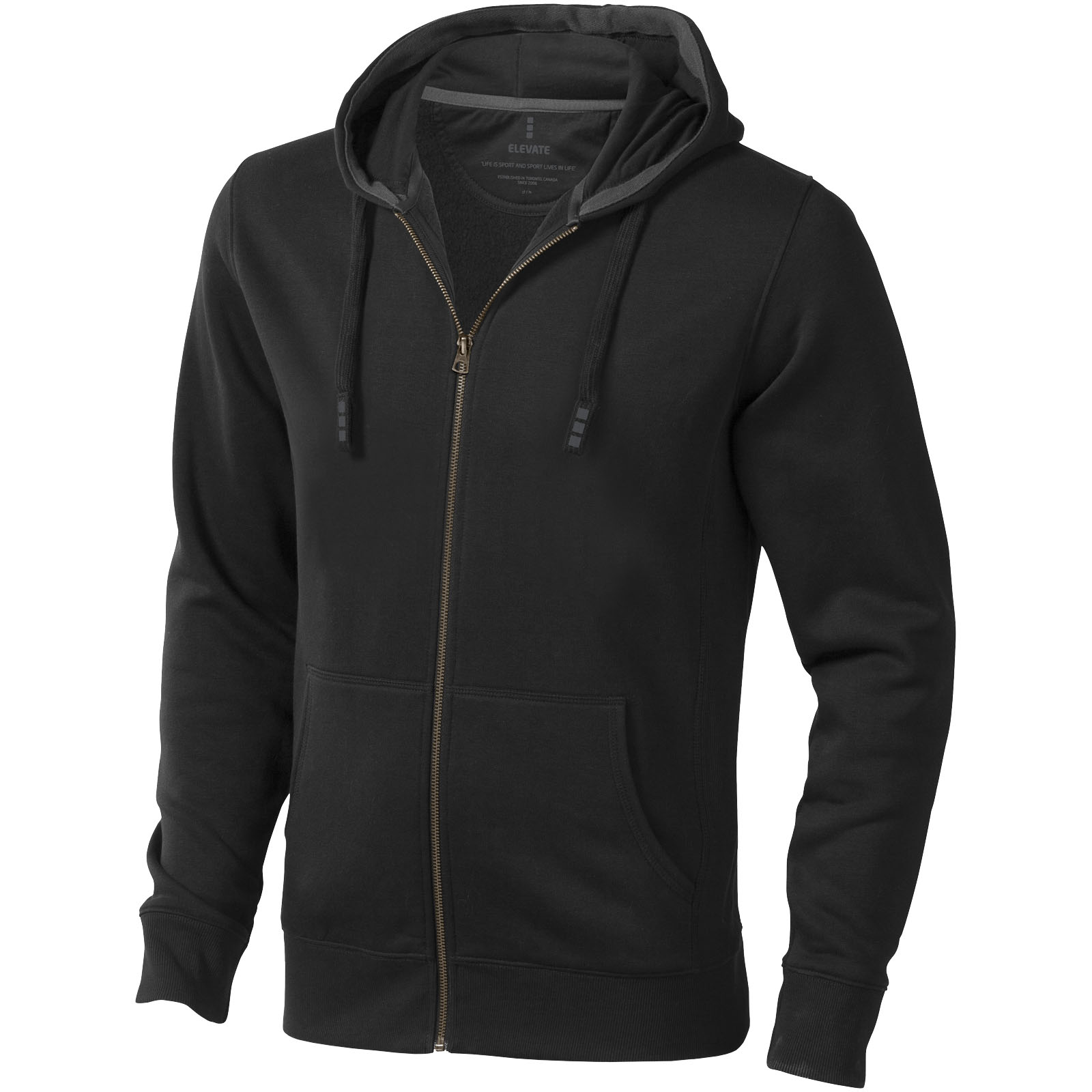 Unisex rozpinana bluza z kapturem Arora 300 g/m² P071587C czarny