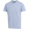 Balfour organiczna koszulka unisex z krótkim rękawem i dekoltem w serek, wykonana z materiału o gramaturze 200 g/m², z certyf P156831C niebieski mgła