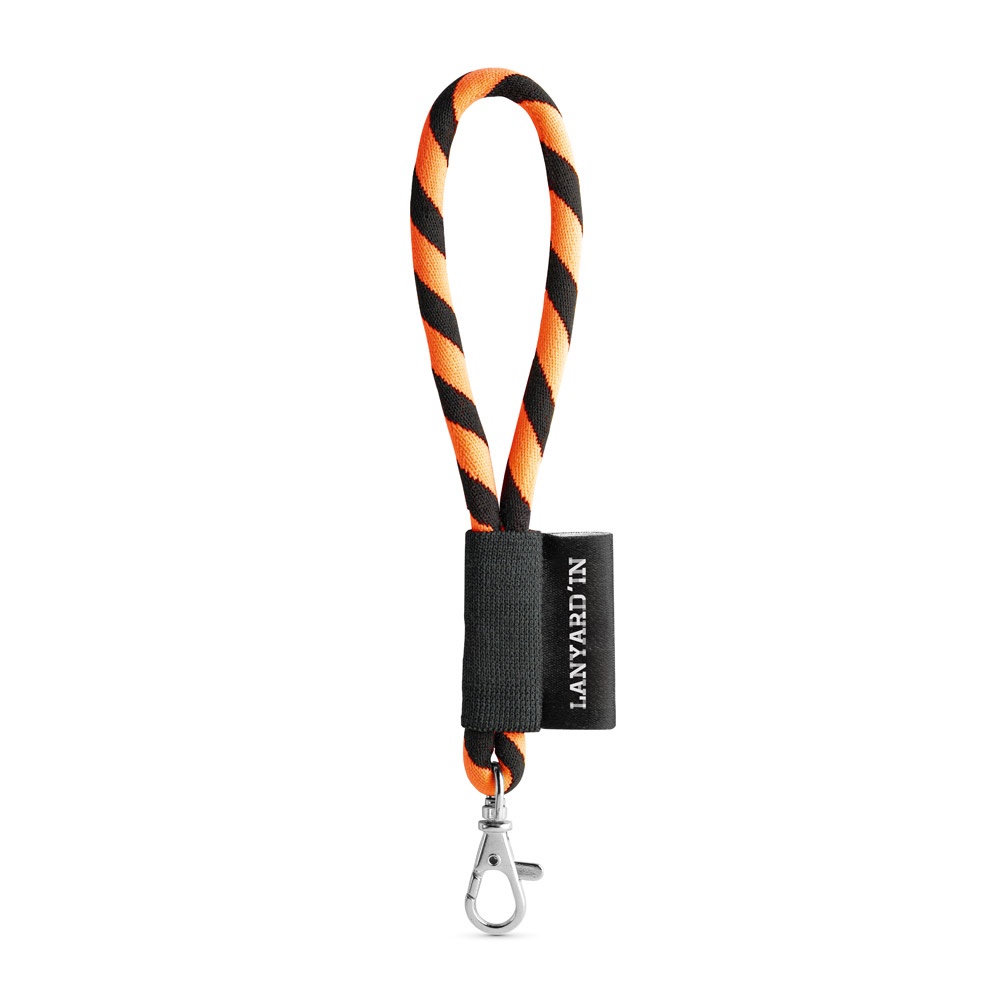 75090. SET Lanyard TUBE Short (Ø 7 mm) z karabińczykiem 9 mm P040921S czarny / pomarańczowy 75090. SET Lanyard TUBE Short (Ø 7 mm) z karabińczykiem 9 mm P040921S czarny / pomarańczowy