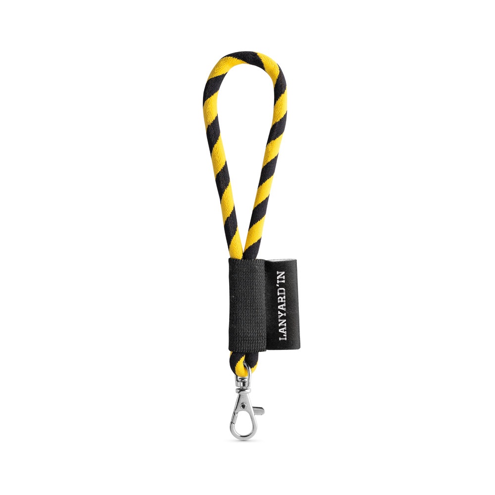 75090. SET Lanyard TUBE Short (Ø 7 mm) z karabińczykiem 9 mm P040921S czarny / żółty 75090. SET Lanyard TUBE Short (Ø 7 mm) z karabińczykiem 9 mm P040921S czarny / żółty