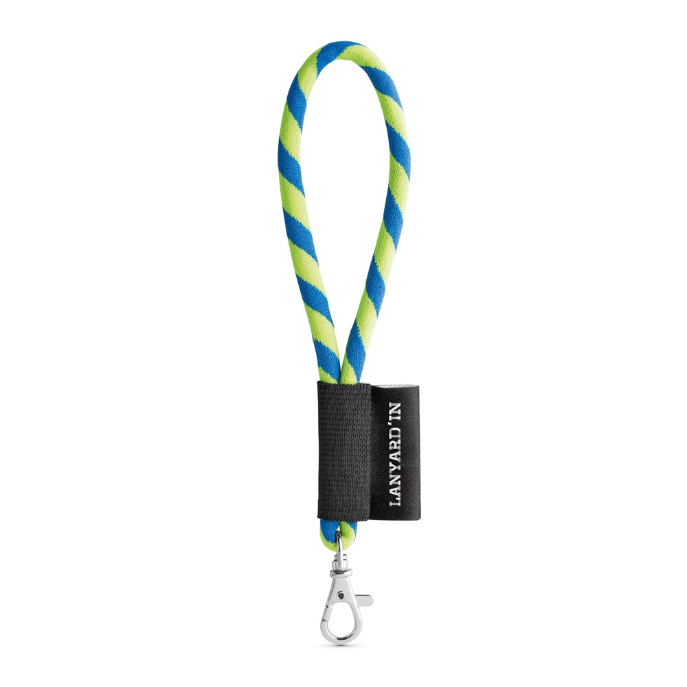 75090. SET Lanyard TUBE Short (Ø 7 mm) z karabińczykiem 9 mm P040921S fluorescencyjny żółty / szafirowy 75090. SET Lanyard TUBE Short (Ø 7 mm) z karabińczykiem 9 mm P040921S fluorescencyjny żółty / szafirowy