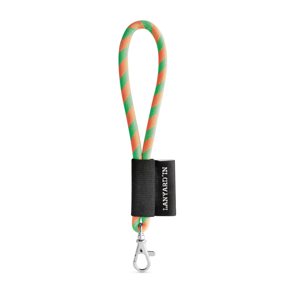 75090. SET Lanyard TUBE Short (Ø 7 mm) z karabińczykiem 9 mm P040921S fluorescencyjny zielony / pomarańczowy 75090. SET Lanyard TUBE Short (Ø 7 mm) z karabińczykiem 9 mm P040921S fluorescencyjny zielony / pomarańczowy