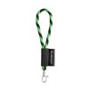 75090. SET Lanyard TUBE Short (Ø 7 mm) z karabińczykiem 9 mm P040921S fluorescencyjny zielony / czarny 75090. SET Lanyard TUBE Short (Ø 7 mm) z karabińczykiem 9 mm P040921S fluorescencyjny zielony / czarny
