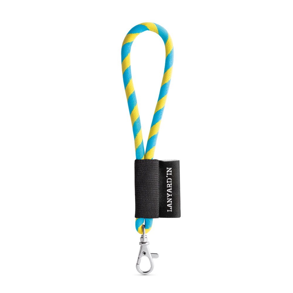 75090. SET Lanyard TUBE Short (Ø 7 mm) z karabińczykiem 9 mm P040921S żółty / błękitny 75090. SET Lanyard TUBE Short (Ø 7 mm) z karabińczykiem 9 mm P040921S żółty / błękitny