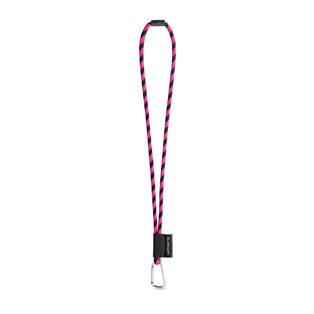 SET Lanyard TUBE Long (Ø 7 mm) z karabińczykiem w kształcie litery D o długości 55 mm i zapięciem bezpieczeństwa o średnicy 7 mm P054599S czarny / różowy SET Lanyard TUBE Long (Ø 7 mm) z karabińczykiem w kształcie litery D o długości 55 mm i zapięciem bezpieczeństwa o średnicy 7 mm P054599S czarny / różowy