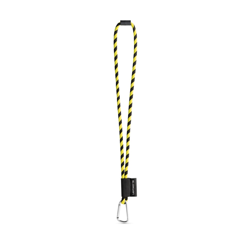 SET Lanyard TUBE Long (Ø 7 mm) z karabińczykiem w kształcie litery D o długości 55 mm i zapięciem bezpieczeństwa o średnicy 7 mm P054599S fluorescencyjny żółty / czarny SET Lanyard TUBE Long (Ø 7 mm) z karabińczykiem w kształcie litery D o długości 55 mm i zapięciem bezpieczeństwa o średnicy 7 mm P054599S fluorescencyjny żółty / czarny