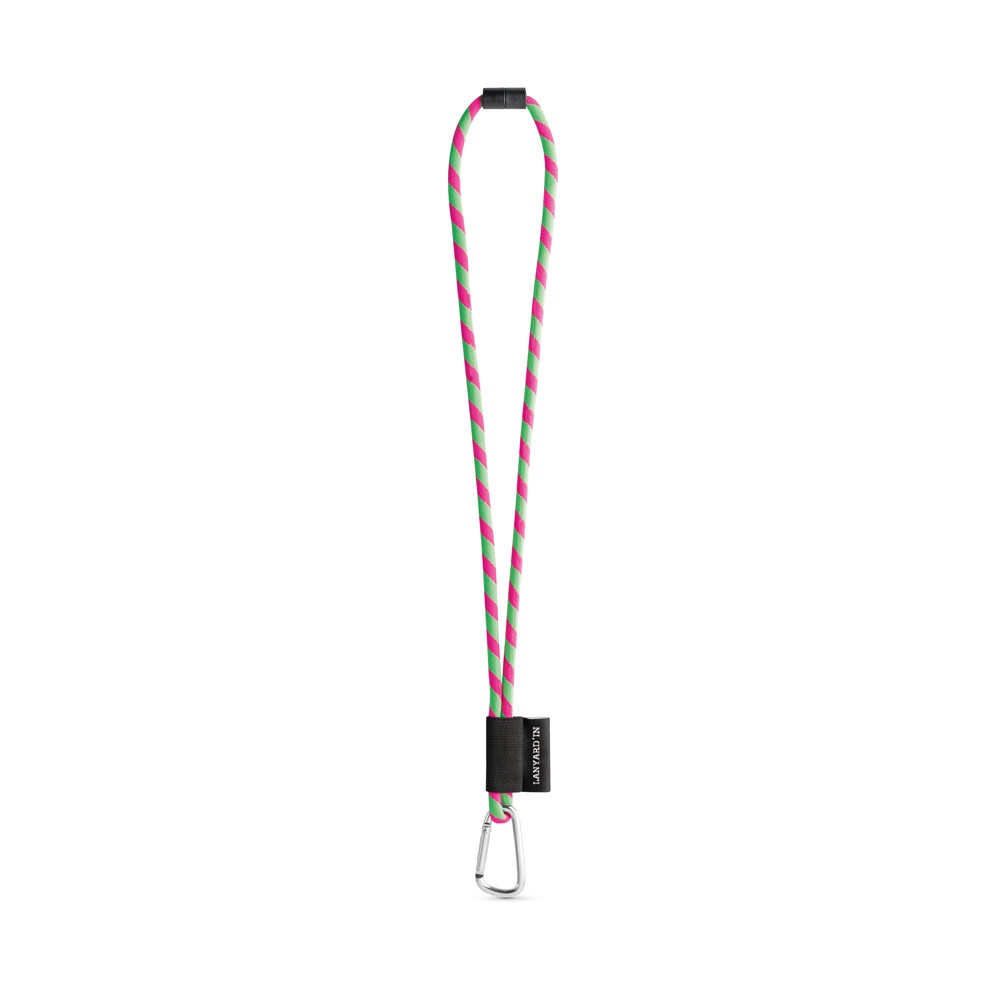 SET Lanyard TUBE Long (Ø 7 mm) z karabińczykiem w kształcie litery D o długości 55 mm i zapięciem bezpieczeństwa o średnicy 7 mm P054599S fluorescencyjny zielony / opalizujący różowy SET Lanyard TUBE Long (Ø 7 mm) z karabińczykiem w kształcie litery D o długości 55 mm i zapięciem bezpieczeństwa o średnicy 7 mm P054599S fluorescencyjny zielony / opalizujący różowy