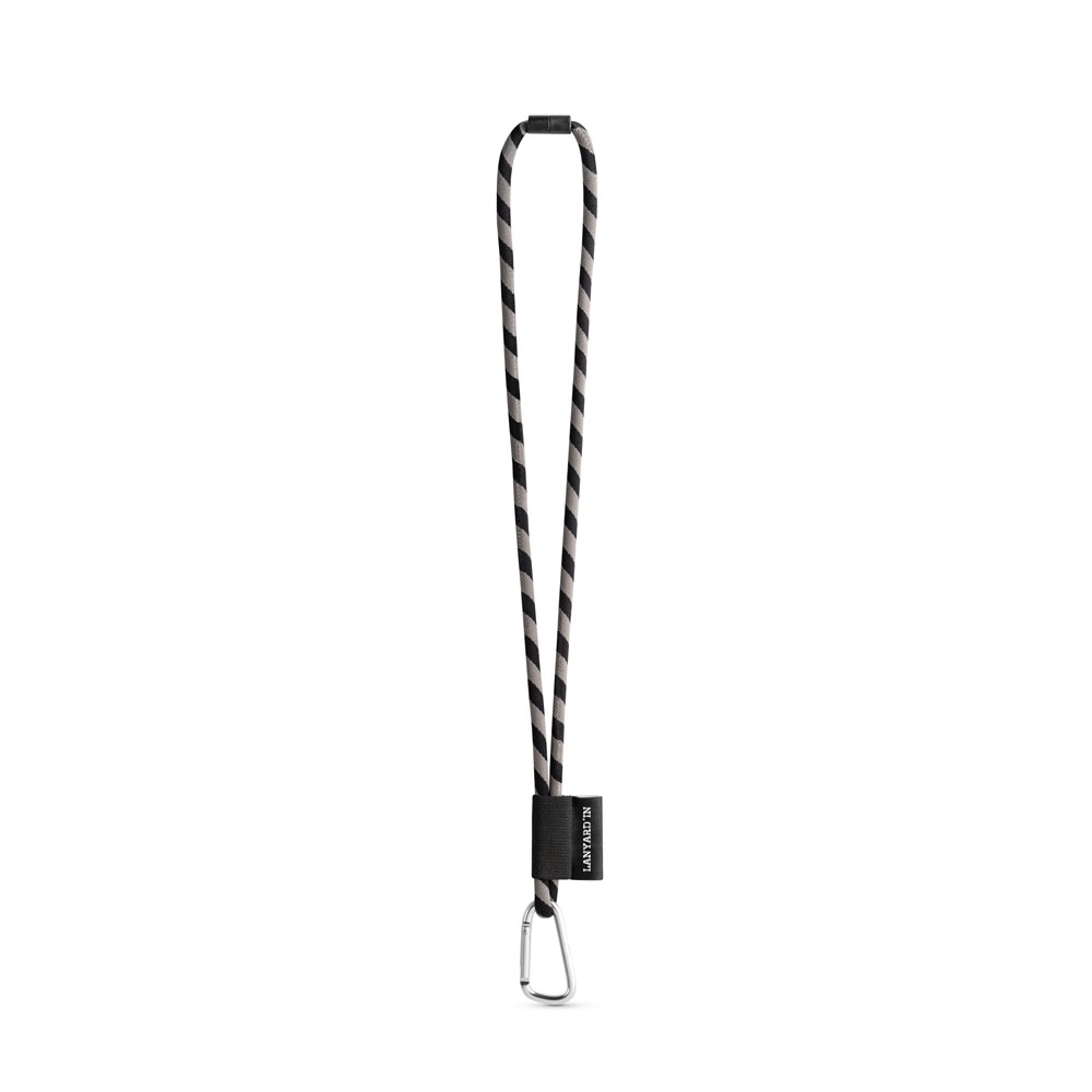 SET Lanyard TUBE Long (Ø 7 mm) z karabińczykiem w kształcie litery D o długości 55 mm i zapięciem bezpieczeństwa o średnicy 7 mm P054599S ST-75124-W