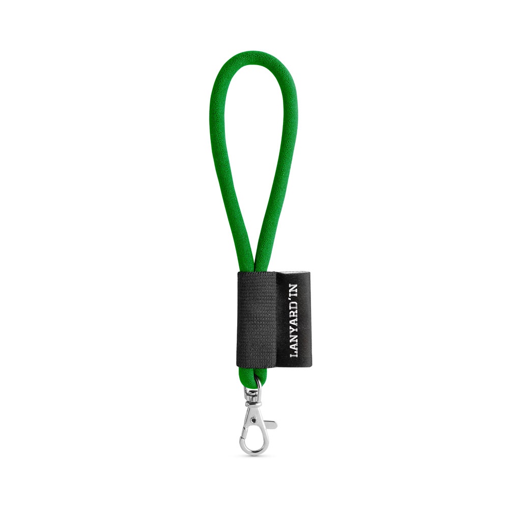 SET Lanyard TUBE Short (Ø 7 mm) z karabińczykiem 9 mm P054616S zielony
