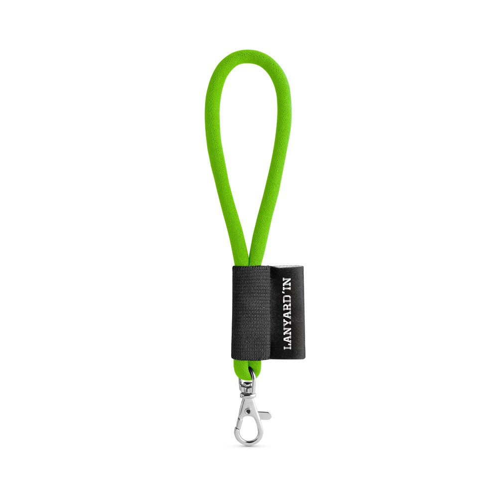 SET Lanyard TUBE Short (Ø 7 mm) z karabińczykiem 9 mm P054616S jasnozielony