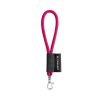 SET Lanyard TUBE Short (Ø 7 mm) z karabińczykiem 9 mm P054616S różowy