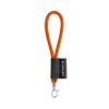 SET Lanyard TUBE Short (Ø 7 mm) z karabińczykiem 9 mm P054616S pomarańczowy chrom