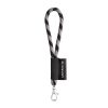 SET Lanyard TUBE Short (Ø 7 mm) z karabińczykiem 9 mm P054616S czarny / szary