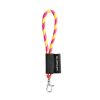 SET Lanyard TUBE Short (Ø 7 mm) z karabińczykiem 9 mm P054616S fluorescencyjny żółty / opalizujący różowy