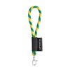 SET Lanyard TUBE Short (Ø 7 mm) z karabińczykiem 9 mm P054616S żółty / zielony