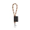 SET Lanyard TUBE Short (Ø 7 mm) z karabińczykiem 9 mm P054616S brązowy / beżowy