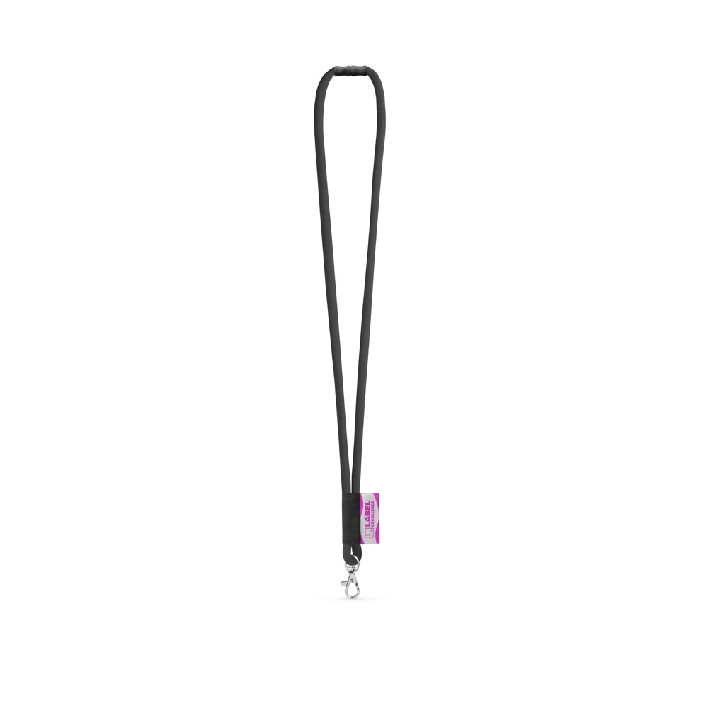 WISBECH. SET Lanyard TUBE Long (Ø 7 mm) z karabińczykiem 9 mm i zapięciem bezpieczeństwa Ø 7 mm P145170S czarny WISBECH. SET Lanyard TUBE Long (Ø 7 mm) z karabińczykiem 9 mm i zapięciem bezpieczeństwa Ø 7 mm P145170S czarny