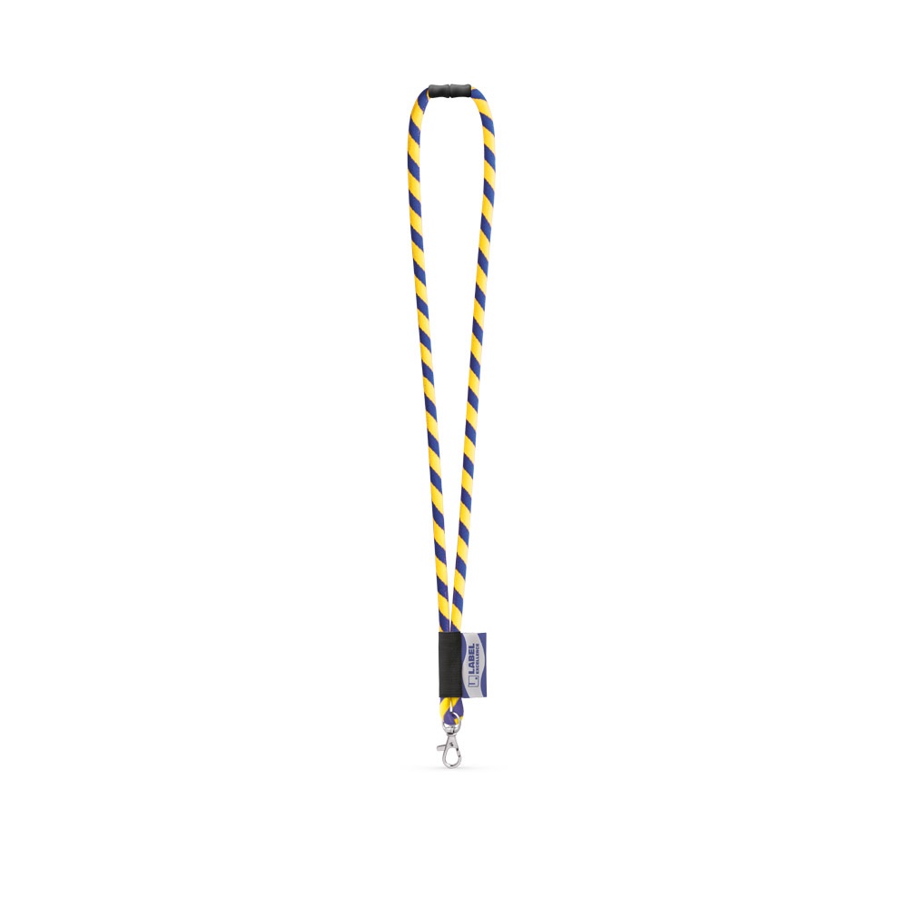 WISBECH. SET Lanyard TUBE Long (Ø 7 mm) z karabińczykiem 9 mm i zapięciem bezpieczeństwa Ø 7 mm P145170S fluorescencyjny żółty / szafirowy WISBECH. SET Lanyard TUBE Long (Ø 7 mm) z karabińczykiem 9 mm i zapięciem bezpieczeństwa Ø 7 mm P145170S fluorescencyjny żółty / szafirowy