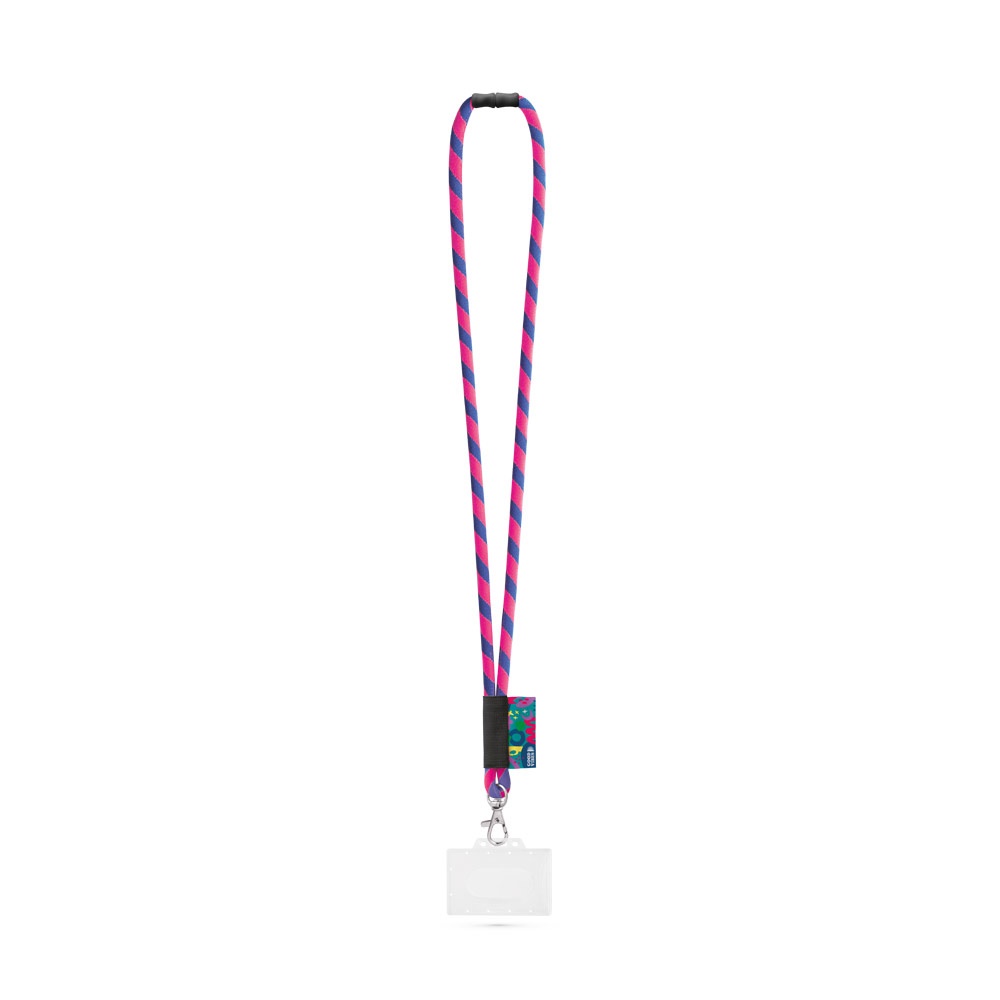 WATFORD. SET Lanyard TUBE Long (Ø 7 mm) z karabińczykiem 9 mm, zapięciem bezpieczeństwa Ø 7 mm i sztywnym uchwytem na identyfikator/kartę o wymiarach 91 x 68 mm P145190S opalizujący różowy / szafirowy WATFORD. SET Lanyard TUBE Long (Ø 7 mm) z karabińczykiem 9 mm, zapięciem bezpieczeństwa Ø 7 mm i sztywnym uchwytem na identyfikator/kartę o wymiarach 91 x 68 mm P145190S opalizujący różowy / szafirowy