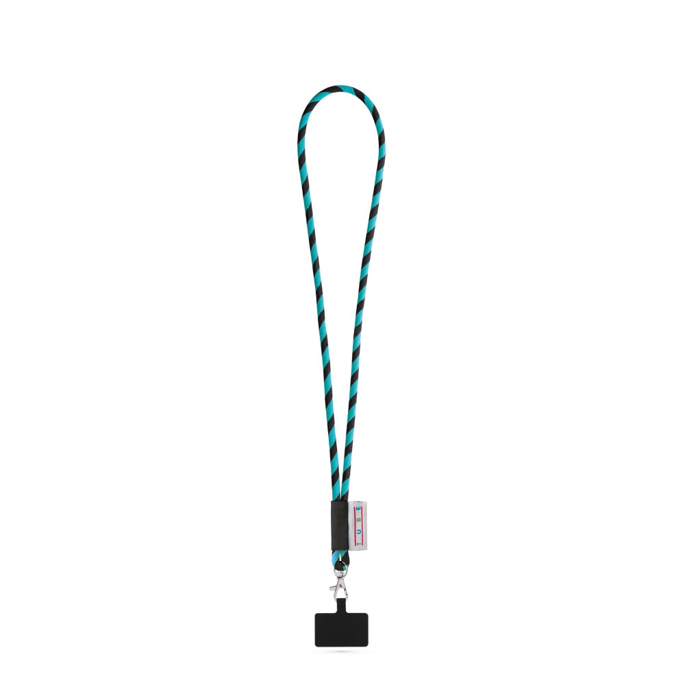 GOSPORT. SET Lanyard TUBE Long (Ø 7 mm) z karabińczykiem spustowym 9 mm i uchwytem na telefon komórkowy P145210S czarny / błękitny GOSPORT. SET Lanyard TUBE Long (Ø 7 mm) z karabińczykiem spustowym 9 mm i uchwytem na telefon komórkowy P145210S czarny / błękitny
