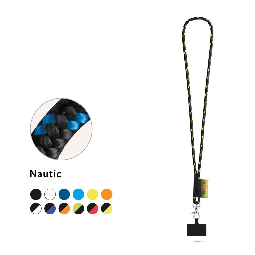 STAFFORD. ZESTAW Smycz NAUTIC długa (Ø 7 mm) z karabińczykiem 9 mm i uchwytem na telefon komórkowy P145250S ST-94427-W