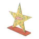 Personalizowane drewniane trofeum, gwiazda Wlobor P180131D 