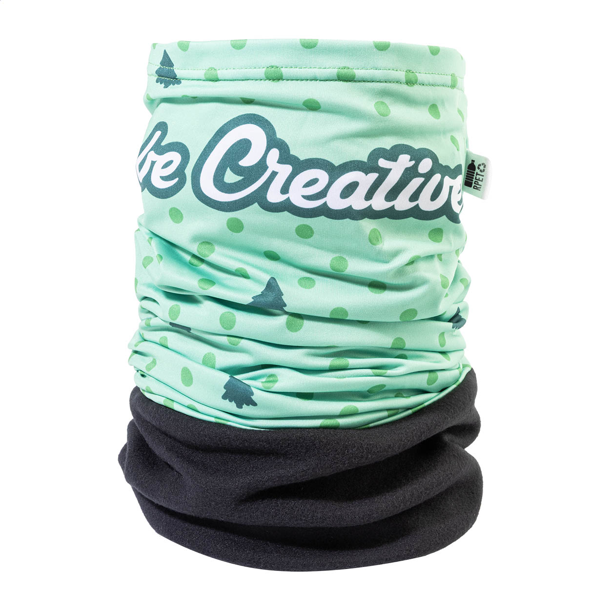 RPET víceúčelový šátek na zakázku CreaScarf Winter P180181D czarny
