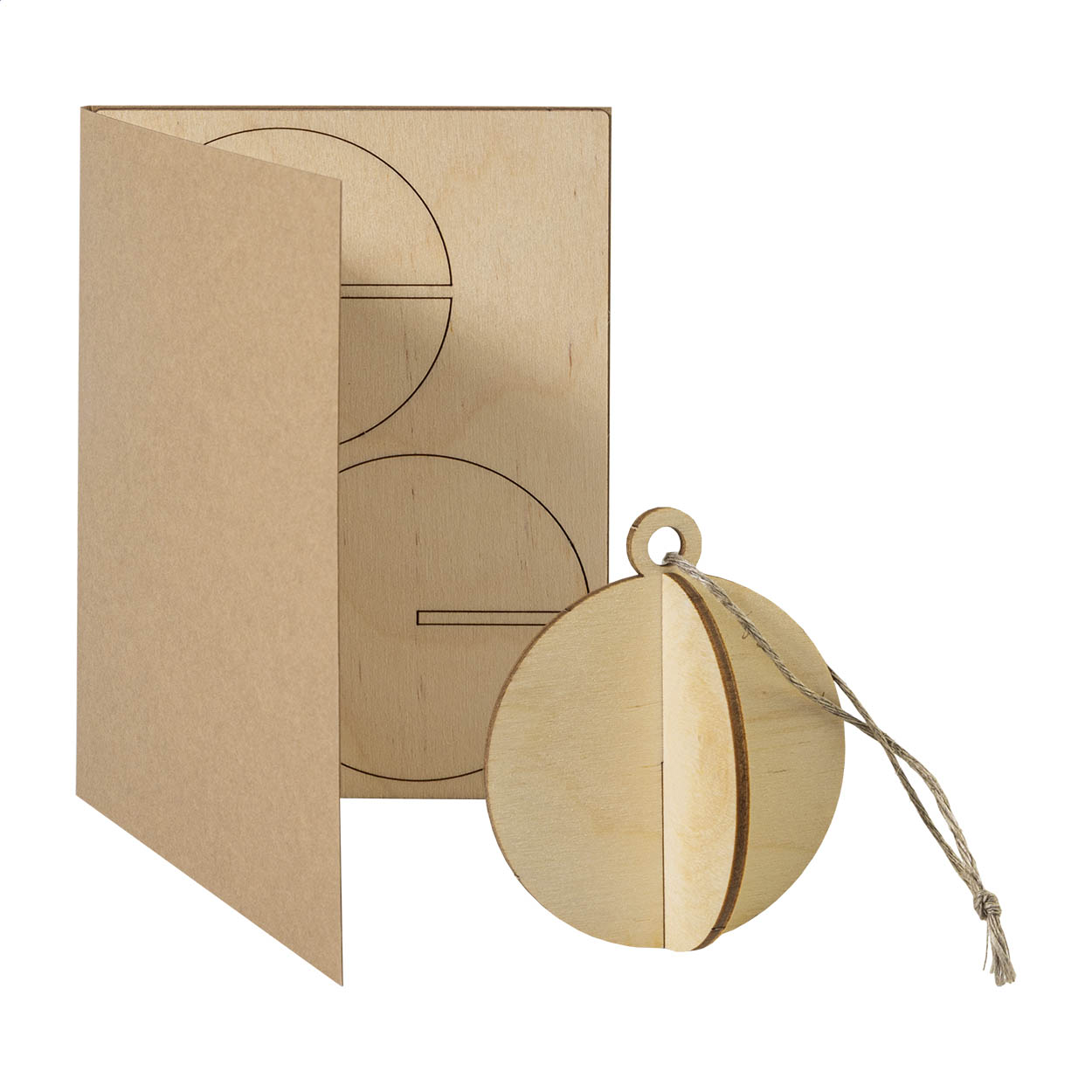 Kartka świąteczna, piłka FestiCard Kraft P180190D