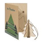 Kartka świąteczna, choinka FestiCard Kraft P180191D 