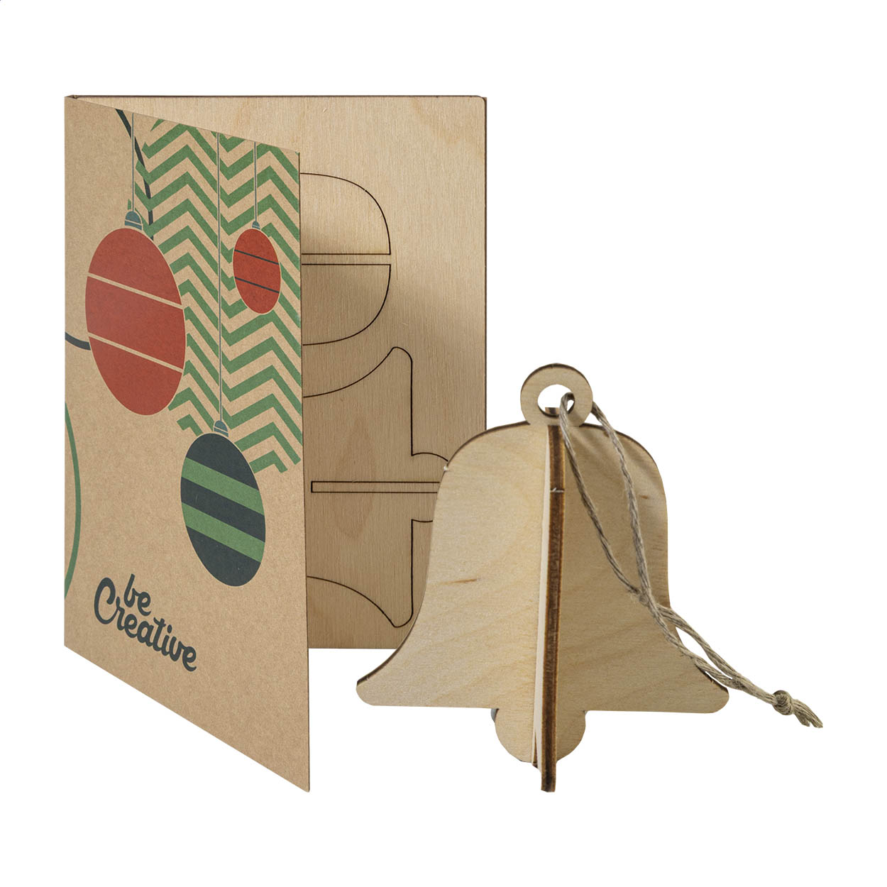 Kartka świąteczna, dzwonek FestiCard Kraft P180192D AN-AP715078-D