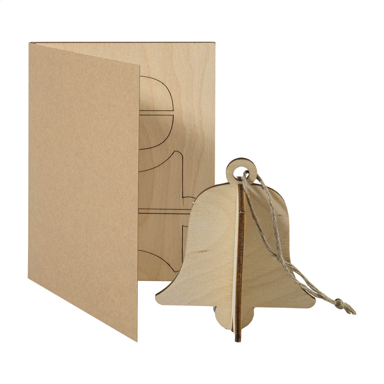 Kartka świąteczna, dzwonek FestiCard Kraft P180192D
