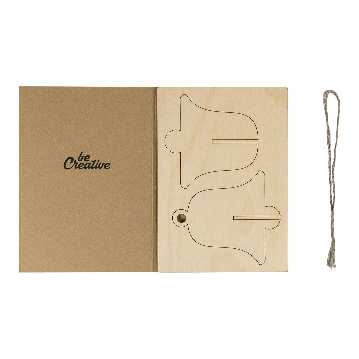 Kartka świąteczna, dzwonek FestiCard Kraft P180192D