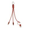 Brelok kabel ładujący USB Rafob P149655D czerwony Brelok kabel ładujący USB Rafob P149655D czerwony