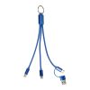 Brelok kabel ładujący USB Rafob P149655D niebieski Brelok kabel ładujący USB Rafob P149655D niebieski