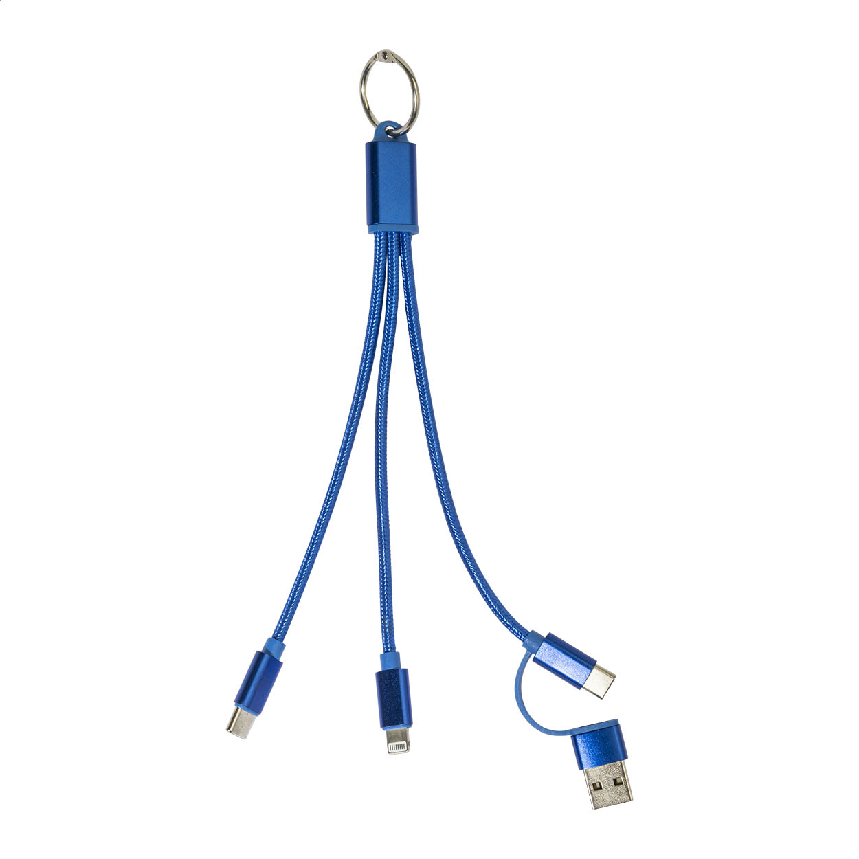 Brelok kabel ładujący USB Rafob P149655D niebieski Brelok kabel ładujący USB Rafob P149655D niebieski