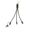 Brelok kabel ładujący USB Rafob P149655D ciemnozielony Brelok kabel ładujący USB Rafob P149655D ciemnozielony