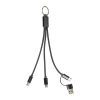 Brelok kabel ładujący USB Rafob P149655D czarny Brelok kabel ładujący USB Rafob P149655D czarny