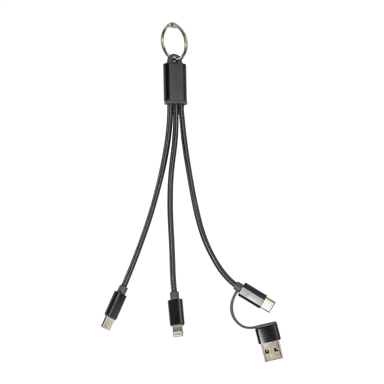 Brelok kabel ładujący USB Rafob P149655D czarny Brelok kabel ładujący USB Rafob P149655D czarny