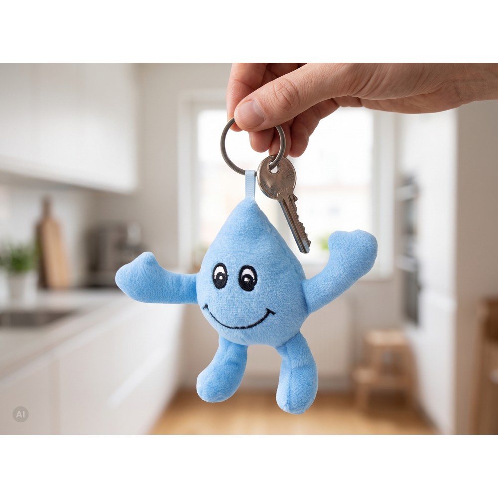 Pluszowa kropla wody, brelok | Droppero P182020X