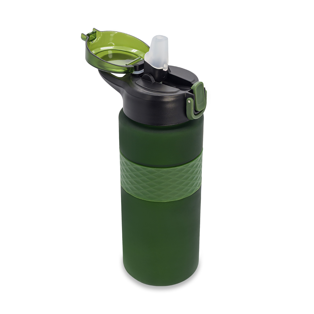 Bidon ze słomką Noviq 700 ml P180782R ciemny zielony Bidon ze słomką Noviq 700 ml P180782R ciemny zielony