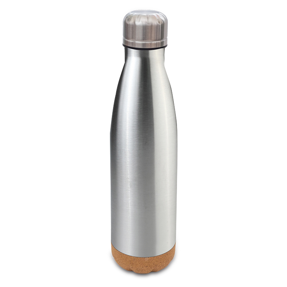 Butelka termiczna z korkowym spodem Jowi 500 ml P001580R srebrny