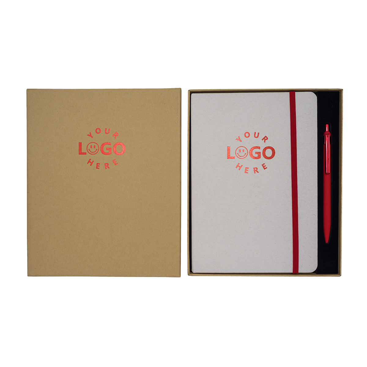 Zestaw notes z długopisem Aurores P180841R czerwony