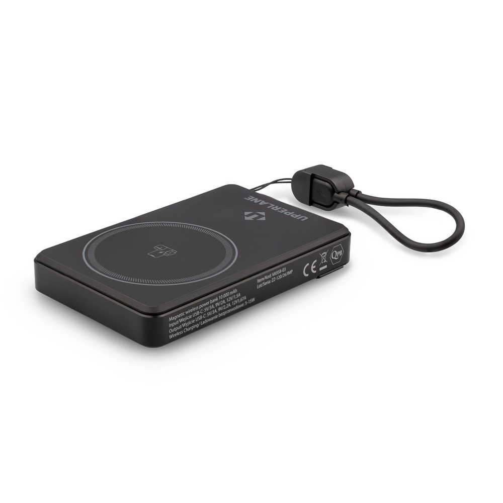 Bezprzewodowy power bank magnetyczny 10000 mAh Upperlane P182696X