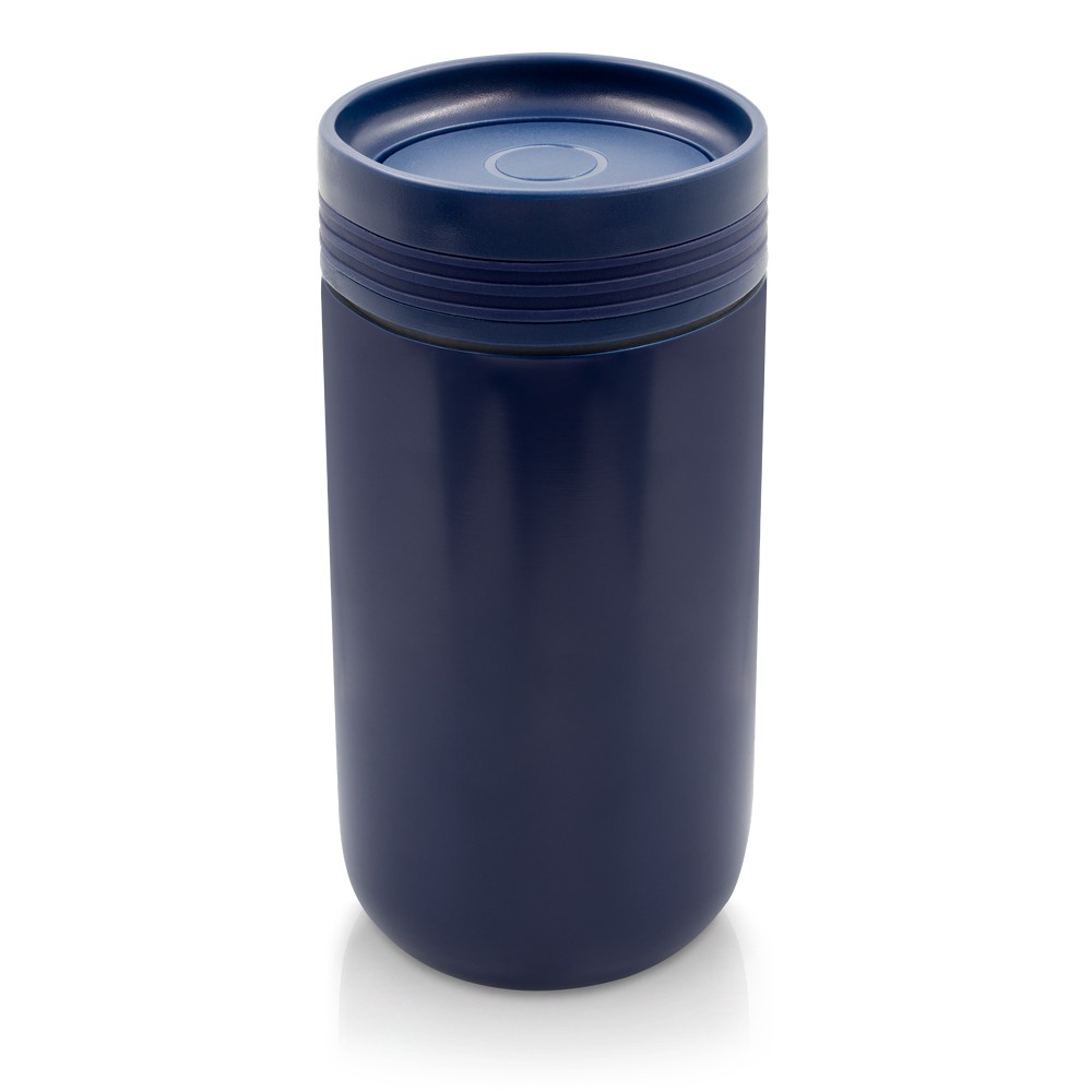 Kubek termiczny 275 ml z wieczkiem 360 stopni Air Gifts | Tondeyo P182047X granatowy