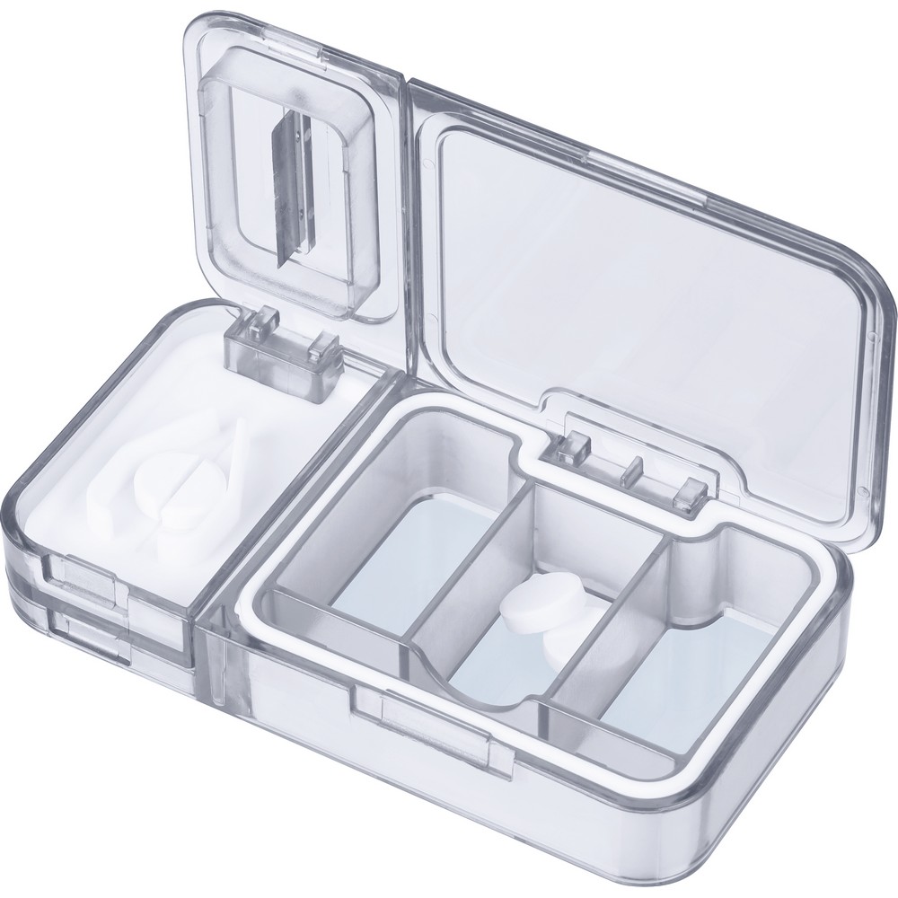Pojemnik na tabletki z 4 przegrodami P181909X neutralny