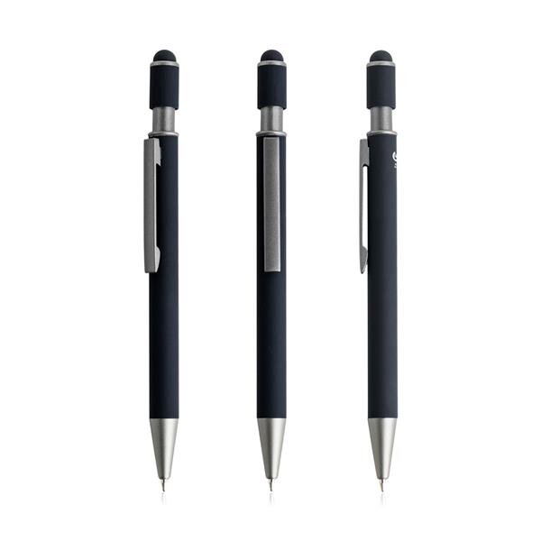 Długopis touchpen z recyklingowanego aluminium / Pivixo P152326P czarny Długopis touchpen z recyklingowanego aluminium / Pivixo P152326P czarny